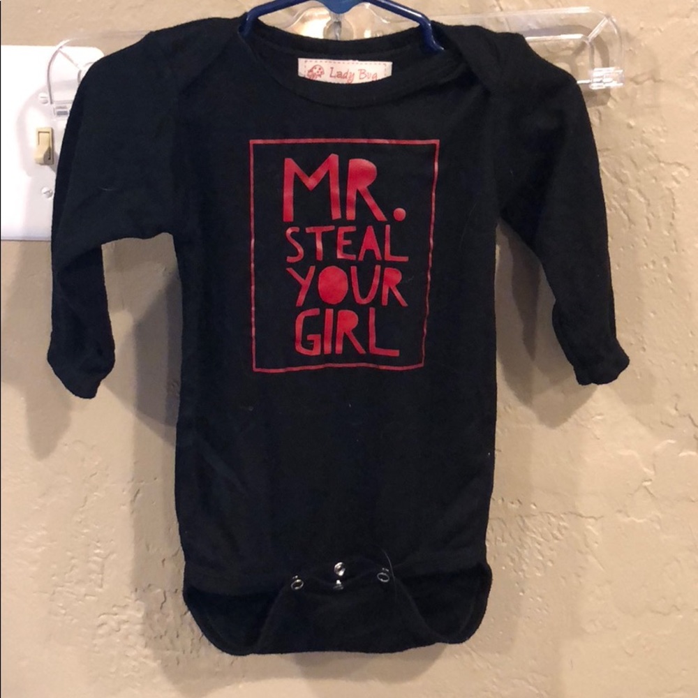 Mr. Steal Your Girl long sleeve onesie
